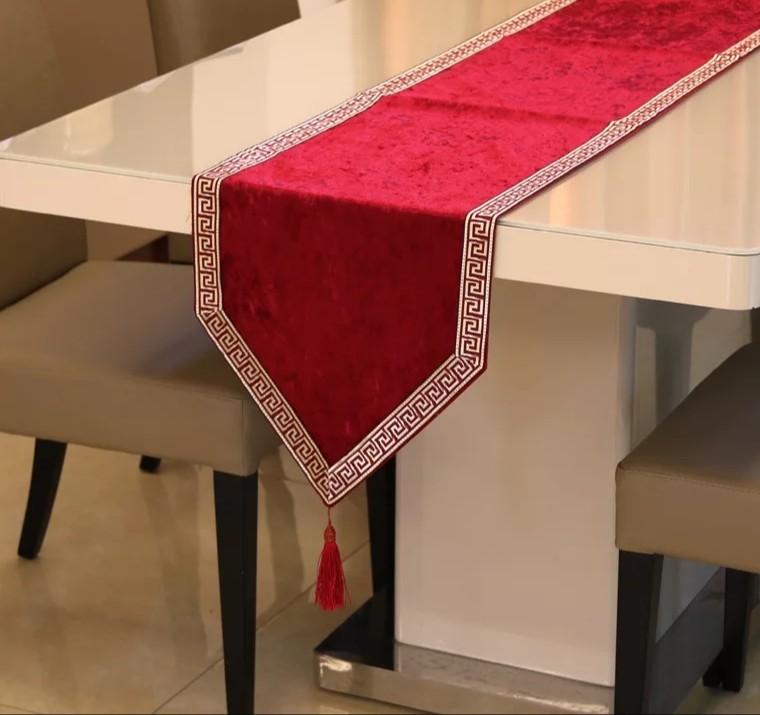Table Runner Taplak Meja Panjang Minimalis Polos 270 300 250