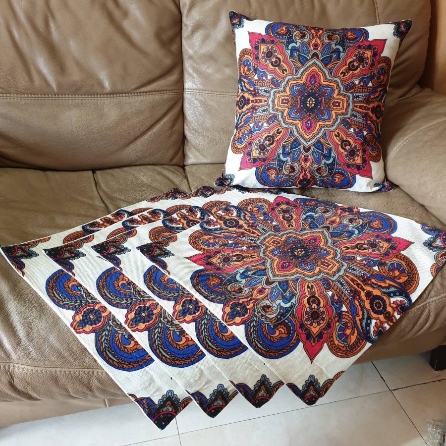 Sarung Bantal Kursi Sofa Set Etnik 40x40 45x45 50x50 cm 