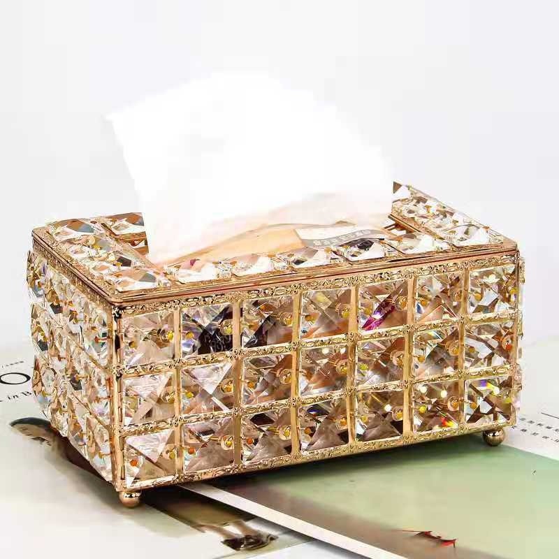 Kotak tempat tisu / tissue box mewah nordic kristal