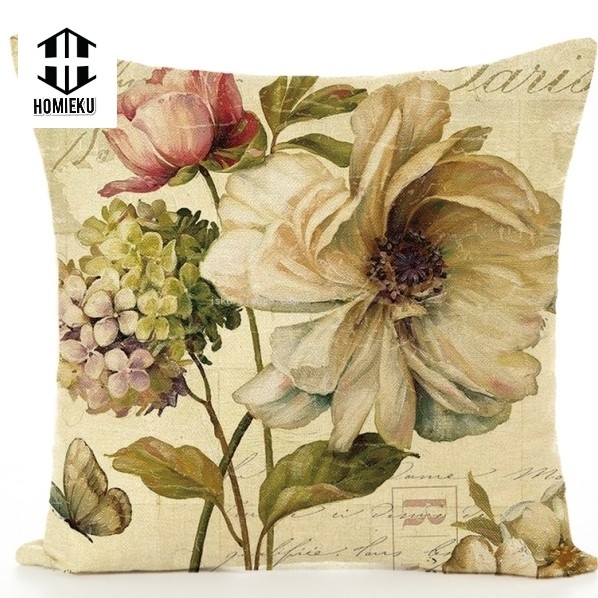 Sarung Bantal Sofa Kursi Set Shabby Chic buat bantal 40x40 45x45 50x50