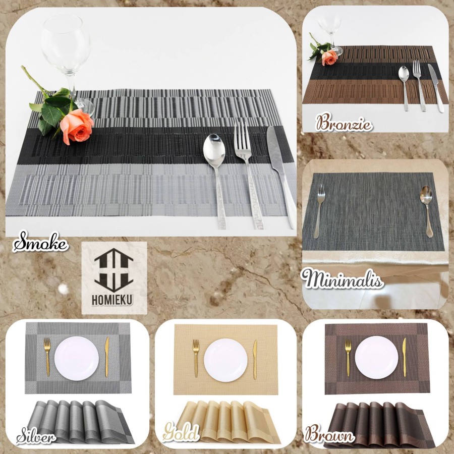 Table runner Placemat Waterproof Minimalis anti air 180 225 270 300