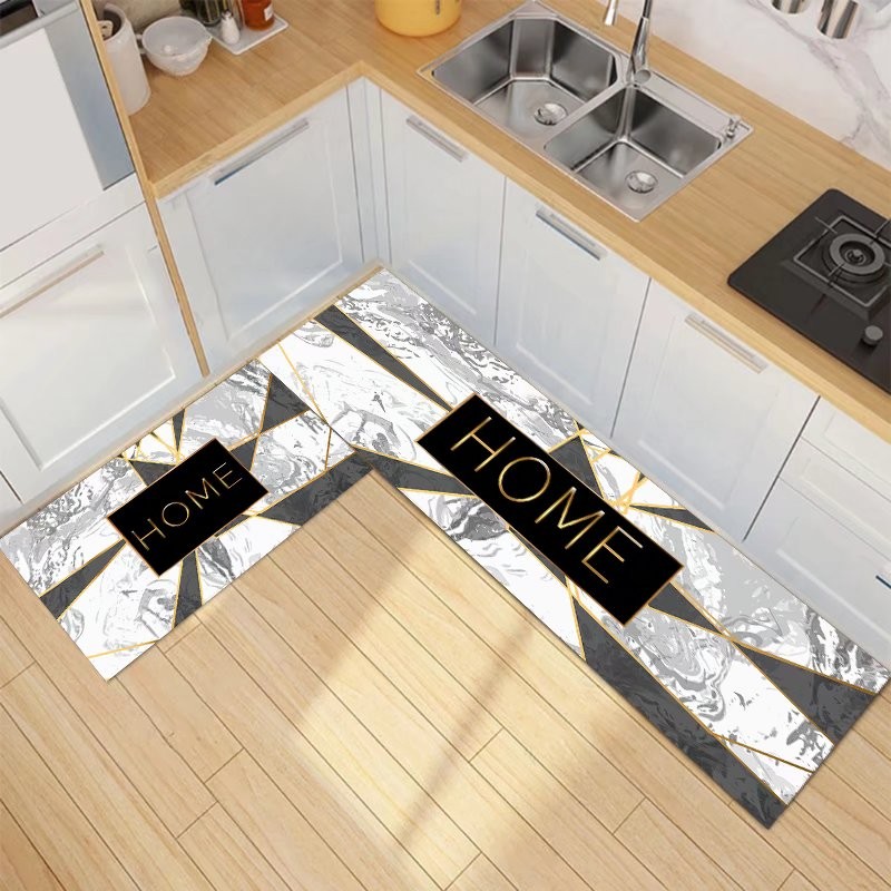 Keset dapur panjang anti slip set 2 in 1 minimalis karakter