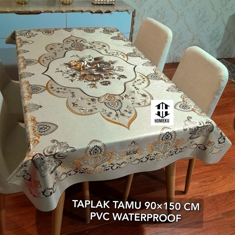Taplak meja imlek merah motif 90x150 cm