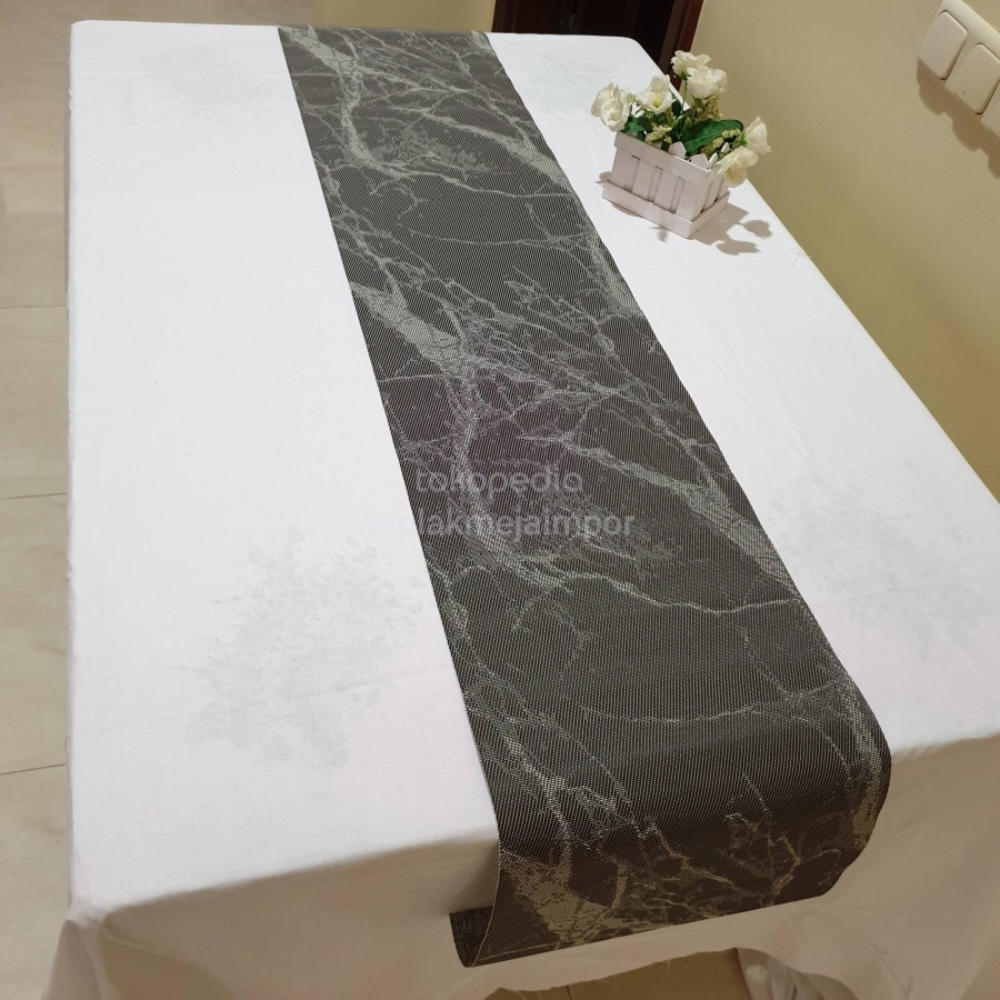 Table runner Polos Waterproof Minimalis anti air 180 225 270 