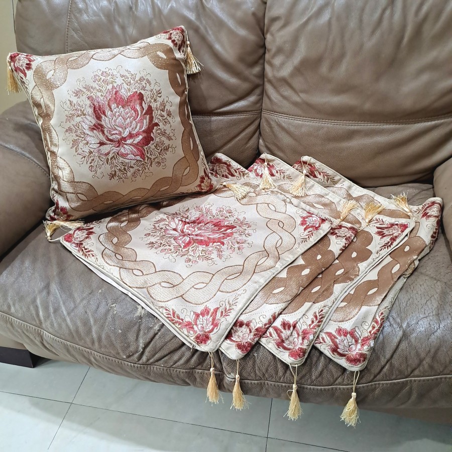 Sarung Bantal Kursi Sofa Mewah Victorian 45x45 50x50 cm