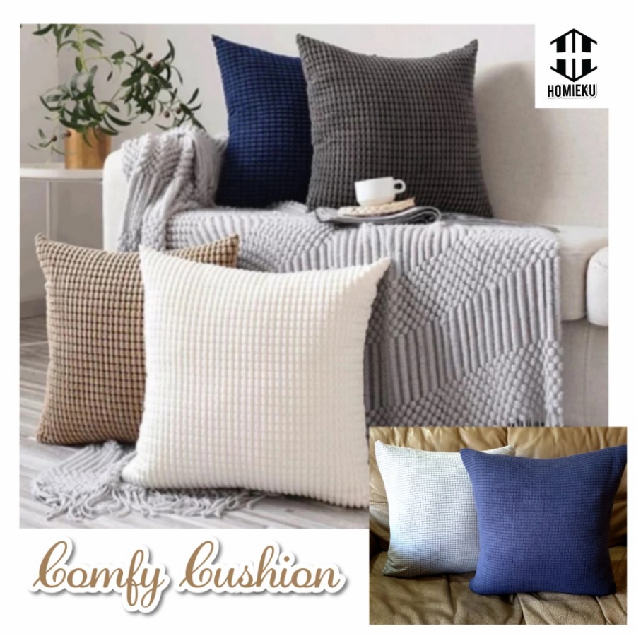 Sarung Bantal Kursi Sofa Polos Nude Pastel 40x40 45x45 50x50 cm