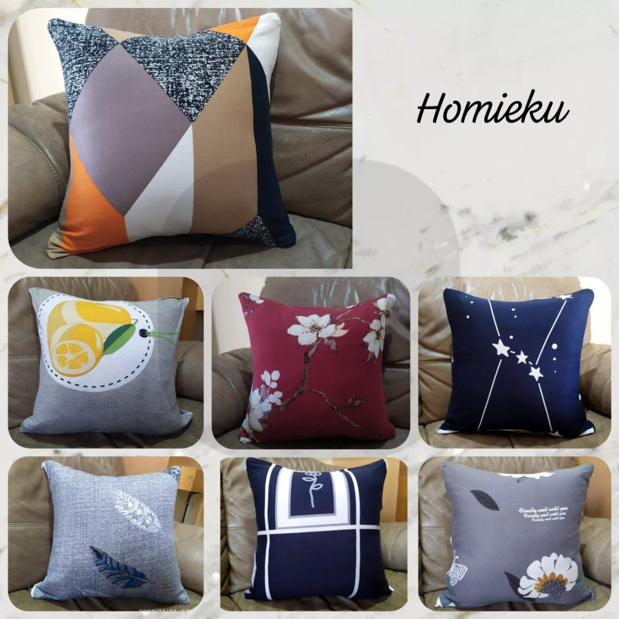 Sarung Bantal Kursi Sofa Murah motif minimalis Elastik untuk bantal 40×40 45×45 50×50