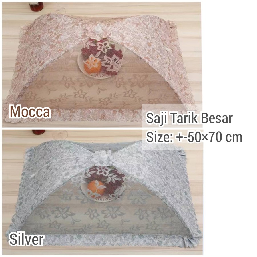 Tudung saji lipat besar shabby chic model payung 