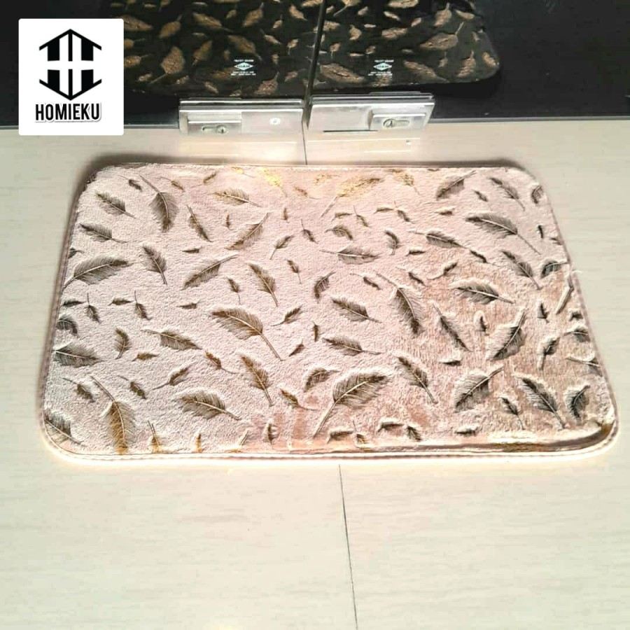 Memory foam marble minimalis keset kaki rumah