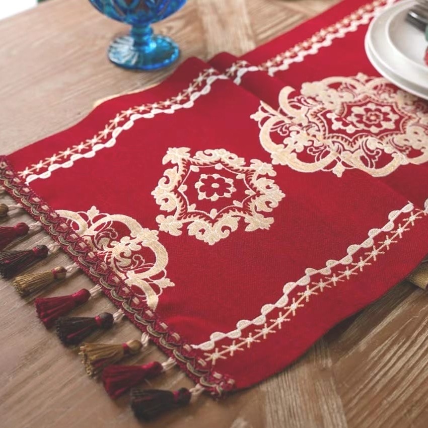 Table Runner Rajut Vintage Knitting Kuno Nordic Scandinavian 150 200