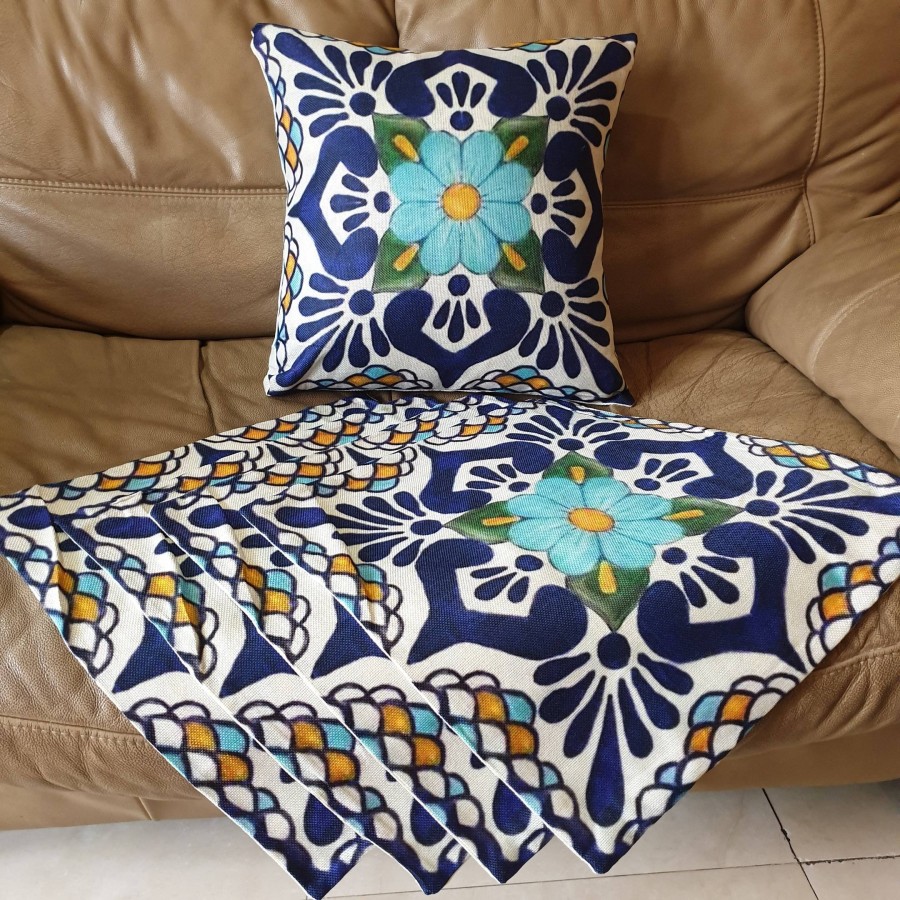 Sarung Bantal Kursi Sofa Set Etnik 40x40 45x45 50x50 cm 