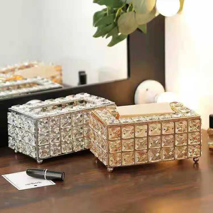 Kotak tempat tisu / tissue box mewah nordic kristal