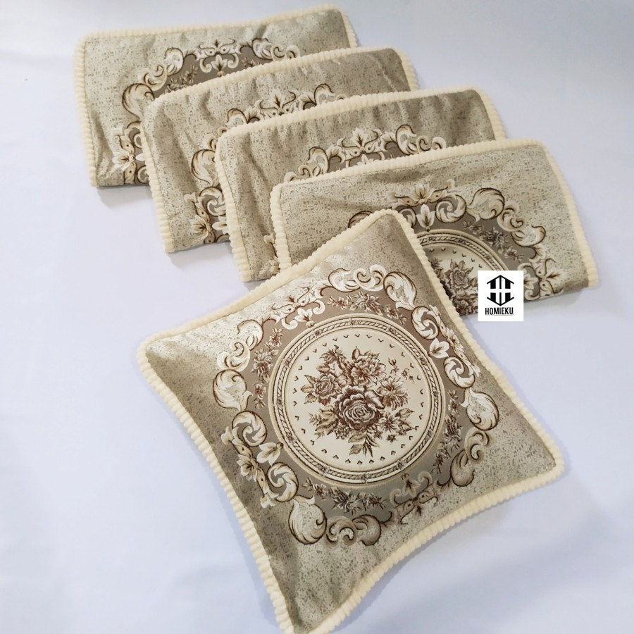 HOMIEKU Sarung Bantal Kursi Sofa Shabby Set Mewah 45X45 50X50 Cm