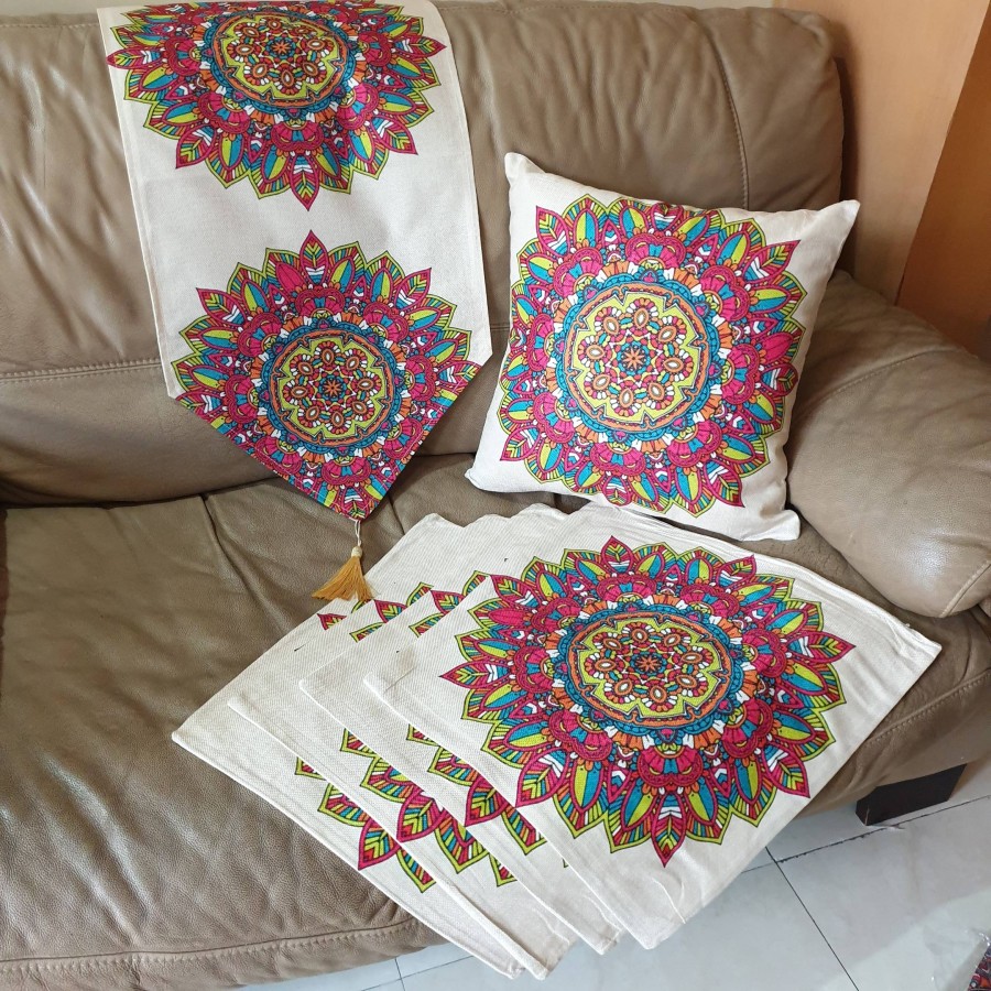 Set Sarung Bantal Kursi Sofa Set Batik Bohemian 40x40 45x45 50x50 cm 