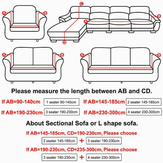 Sarung sofa polos cover elastis 1 seater 2 seater 3 seater 4 seater