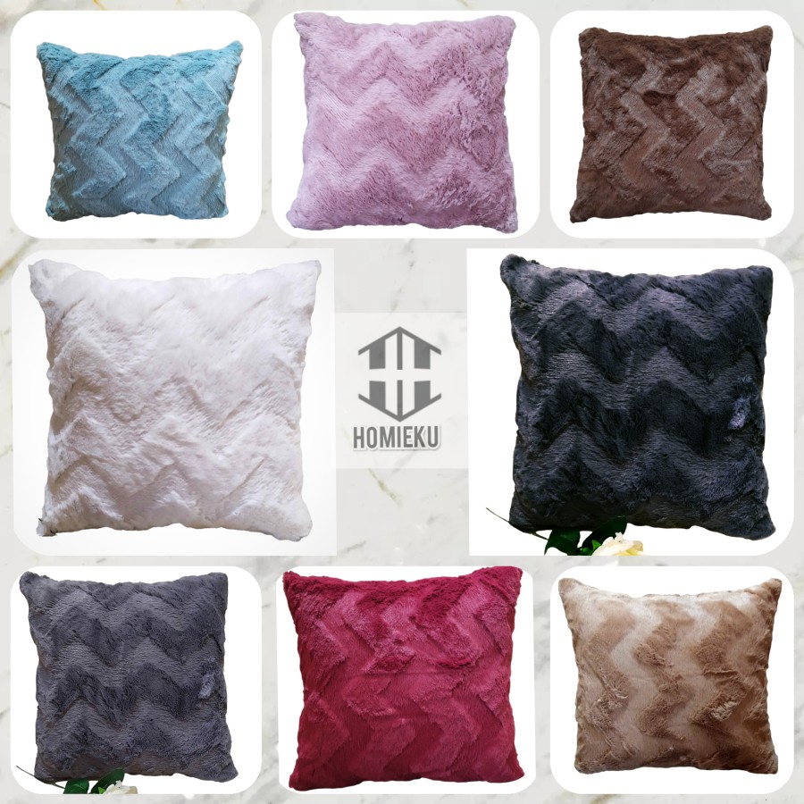 Sarung Bantal Sofa Kursi Polos Cushion Cover 40x40 45x45 Muat 50x50 