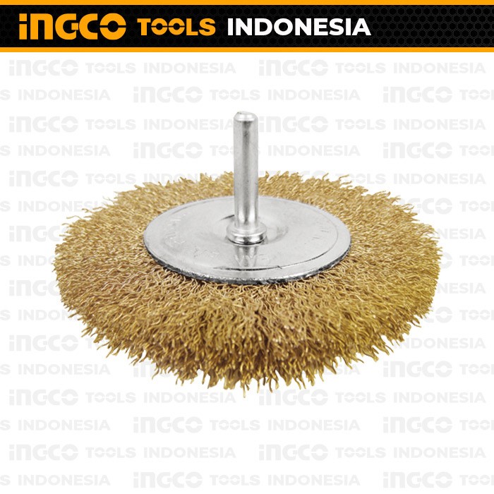 Wire Circular Brush (Bor 4") Kuningan INGCO WB41001 Sikat Kawat Piring