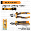 Diagonal Cutting Pliers (7" Inch / 180 mm) INGCO HDCP08188 Tang Potong Pemotong Kabel