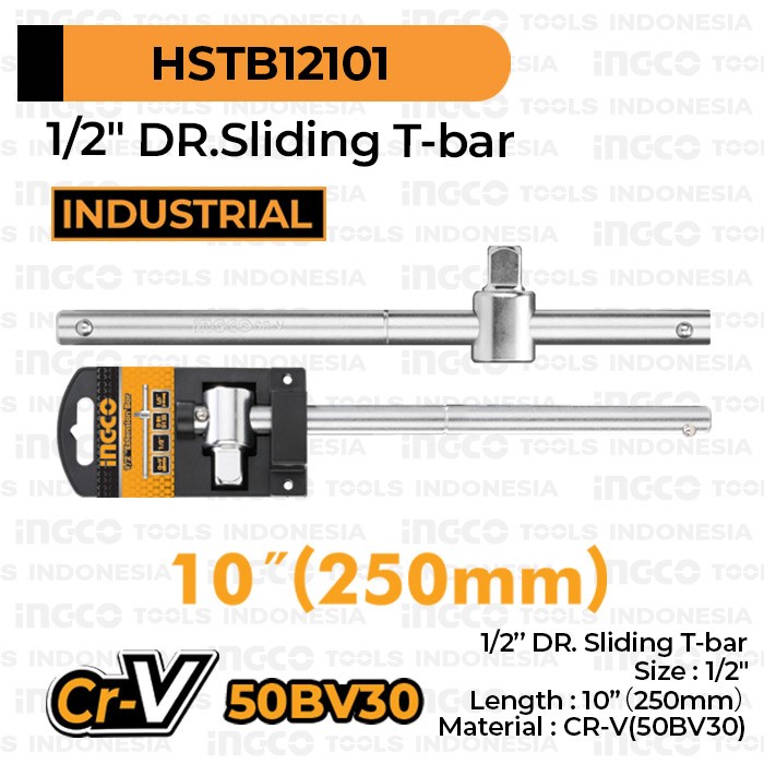 Sliding T-Bar (1/2") INGCO HSTB12101 Gagang Stang Sok Sock Soket Geser