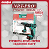 Cordless Impact Drill 20V +Acc Set (13 mm 2B1C) NRT-Pro 343+SetDC Mesin Bor Tembok Impak Beton Baterai Lithium Besi Kayu