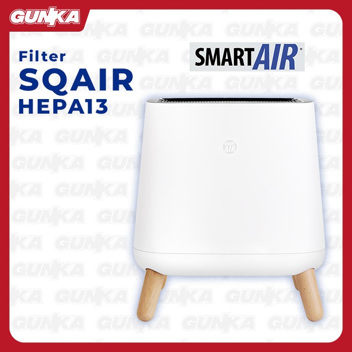 Air Purifier SmartAIR SQAir (CADR 230m³/h HEPA H13) Pembersih Udara Ruangan Mini 11m² Filter Senyap 23 dB Penyaring Penyaring Anti Debu Tungau Virus Pollen Alergi Allergy Allergen Alergen Spora Jamur Fungi No Ozone/Ion/UV