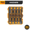8-Pcs Cr-V Precision Screwdriver Set (13cm) INGCO HKSD0818 Obeng Presisi Set Plus Minus Bintang Magnet Anti Karat Reparasi HP Laptop Gadget