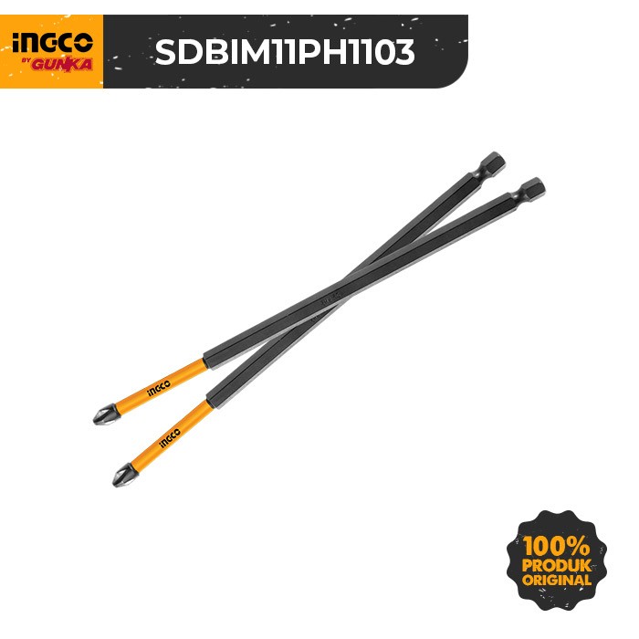 10-Pcs Impact Screwdriver Bits (PH1 x 25Cm) SDBIM11PH1103 Mata Obeng Plus Magnet Impact Pembuka Buka Pengencang Kencang Baut