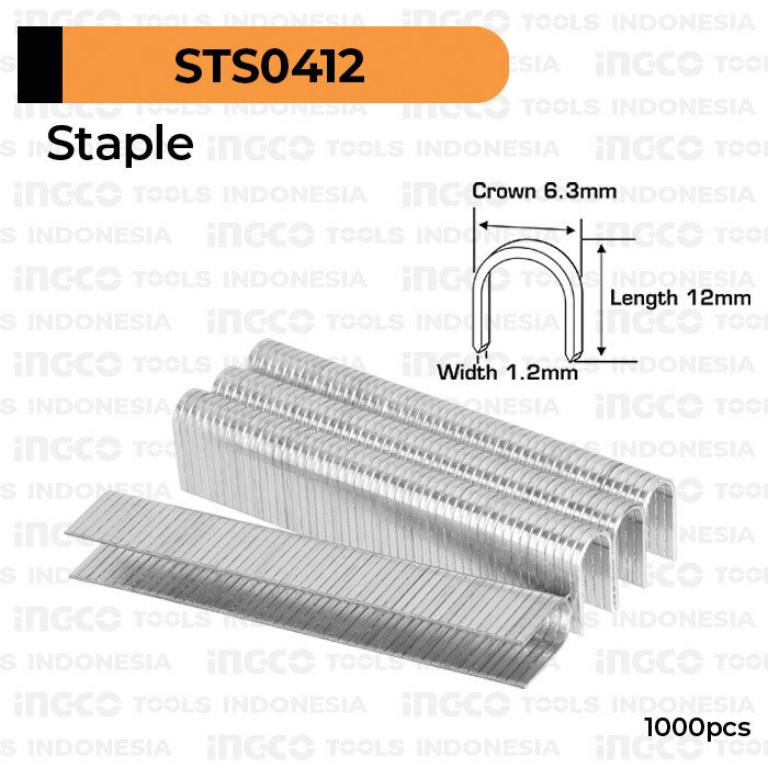 U-Staples (10 mm) INGCO STS0412 - Refill Isi Steples Tembak HSG1405