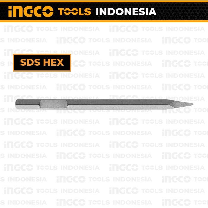 SDS-Hex Chisel Point (28 mm) INGCO - Mata Bor Bobok Pahat Tembok Beton
