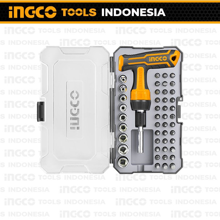 47-Pcs T-Handle Wrench Screwdriver Set INGCO HKSDB0478 Toolkit Sepeda
