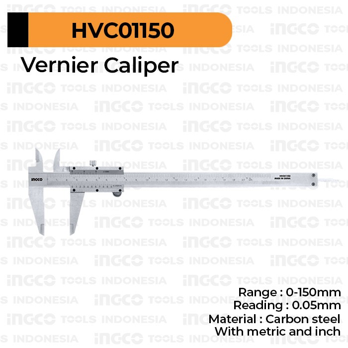 Vernier Caliper (150 mm) INGCO HVC01150 Penggaris Sigmat Jangka Sorong