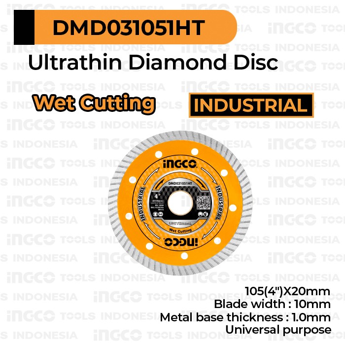 Diamond Wheel (Wet 4") INGCO - Mata Pisau Potong Marmer Keramik Granit