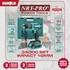 Cordless Impact Drill 20V +Acc Set (10 mm 2B1C) NRT-Pro 340+SetDC Mesin Bor Tembok Impak Beton Baterai Lithium Besi Kayu