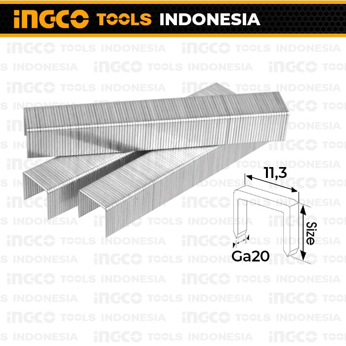 Crown Staples (U 8 mm) INGCO AST20081 - Refill Isi Steples Tembak U8