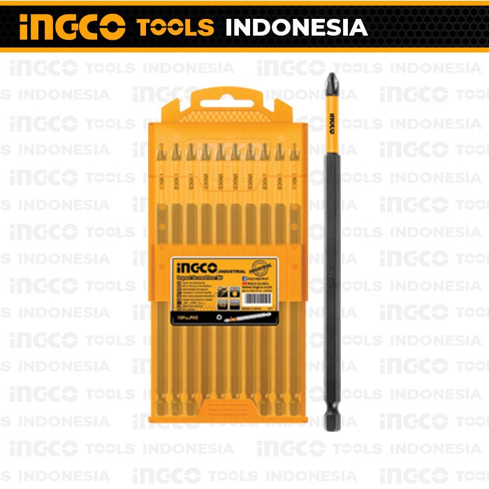 10Pcs Impact Screwdriver Bit (PH2 150mm) INGCO SDBIM11PH263 Mata Obeng