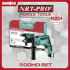 Impact Drill +Acc 28-Set (13 mm 450 W) NRT-Pro 500HD Mesin Bor Tembok Impak Beton Listrik Bolak Balik +28-Pcs Aksesoris