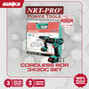 Cordless Impact Drill 20V +Acc Set (13 mm 2B1C) NRT-Pro 343+SetDC Mesin Bor Tembok Impak Beton Baterai Lithium Besi Kayu
