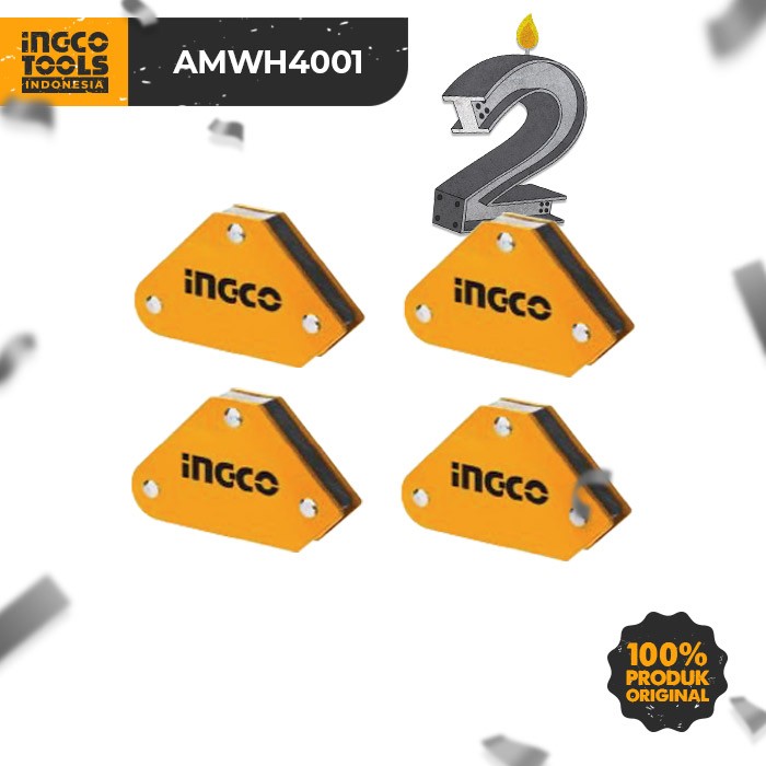 4Pcs Mini Magnetic Welding Holder INGCO AMWH4001 Siku Magnet Las Arrow