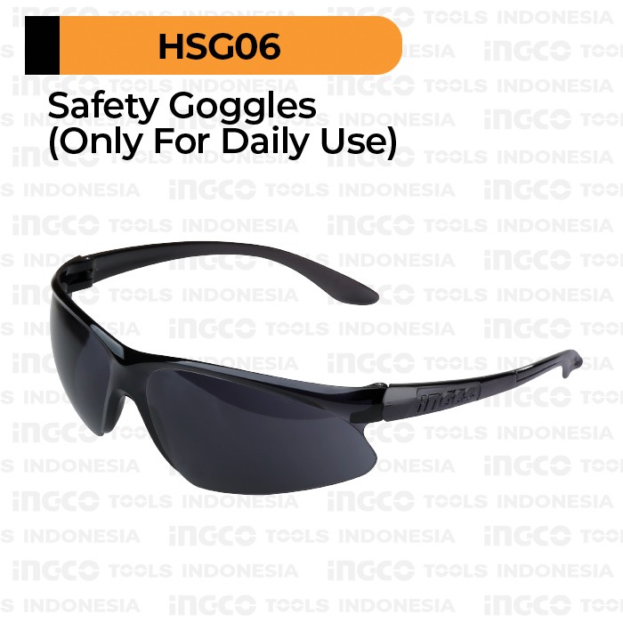 Dark Safety Glass INGCO HSG06 Goggles Google Kacamata Kaca Mata Proyek