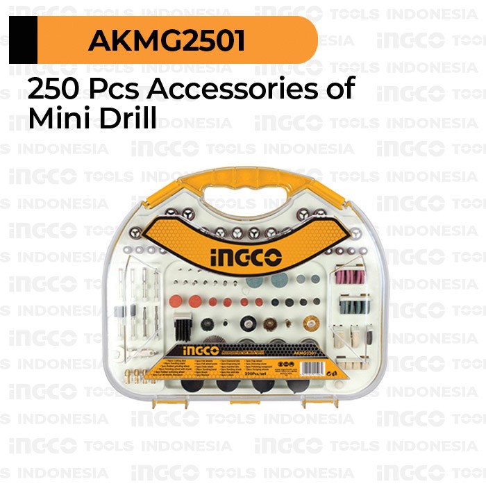 250-Pcs Mini Drill Accessory INGCO AKMG2501 Mata Tuner Bor Die Grinder
