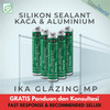 Glazing MP Green (Clear 300 ml Neutral) Silicone Sealant Silikon Silen GLAZING IKA Hijau Lem Kaca & Aluminium Non-Asam Paintable Kualitas WACKER GP-N Kemasan Tabung - Netral Bening