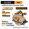 P20S Cordless Brushless Circular Saw (7 1/4”) INGCO CSLI1851 Gergaji Serkel Kayu Papan