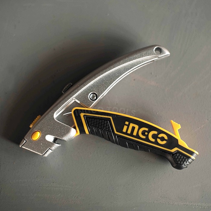 Utility Knife INGCO HUK6128 Pisau Serbaguna Teknisi Tukang Kayu Kulit