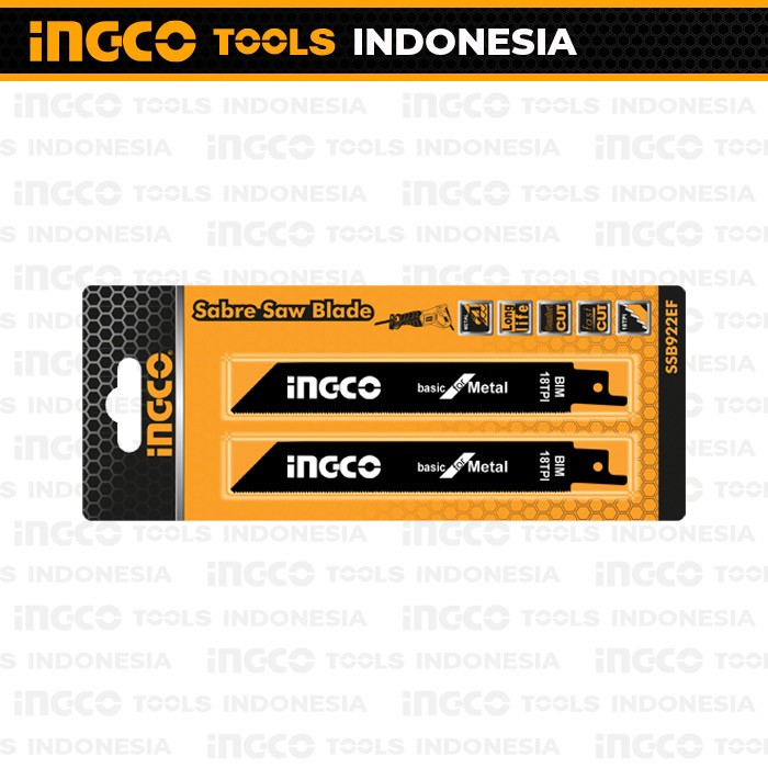 2-Pcs Sabre Saw Blade (Metal 18TPI) INGCO SSB922EF Mata Gergaji Saber