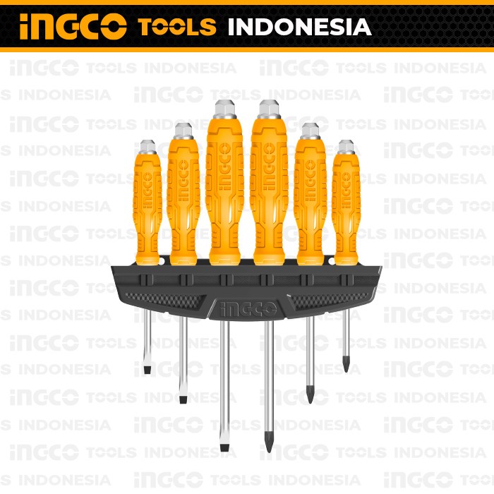 6-Pcs Go-Through Screwdriver Set INGCO HSGTDC180601 Obeng Ketok Tembus
