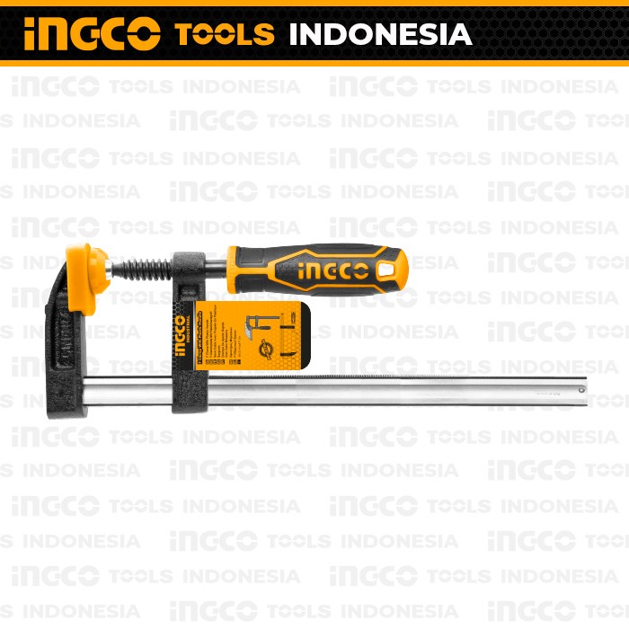 Klem F Clamp 50×250 mm INGCO HFC020503 Catok Jepit Penjepit Kayu Kaca
