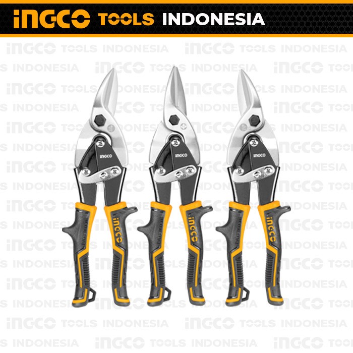 Aviation Snip (10") INGCO HTSNK0110 - Gunting Baja Ringan Holo Hollow