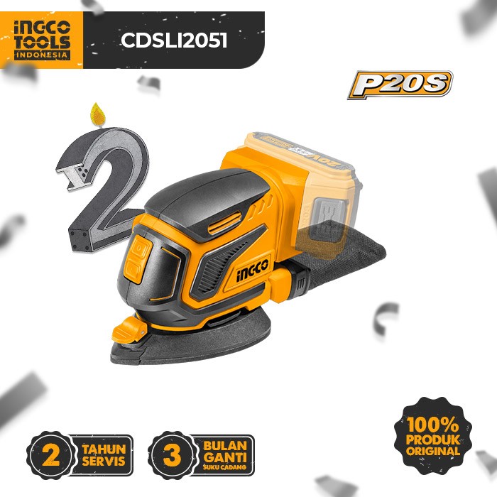 P20S Cordless Palm Sander (Velcro) INGCO CDSLI2051 Mesin Amplas Segi 3