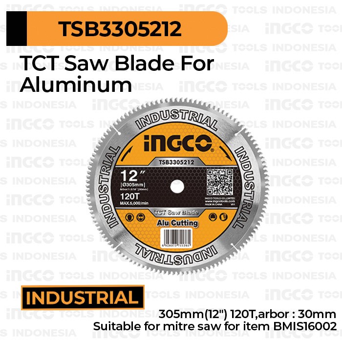 Aluminium TCT Saw Blade (12") INGCO - Mata Potong Gergaji Miter Mitre