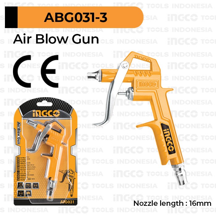 Air Blow Gun (16 mm) INGCO ABG031-3 Semprotan Duster Tiup Peniup Angin